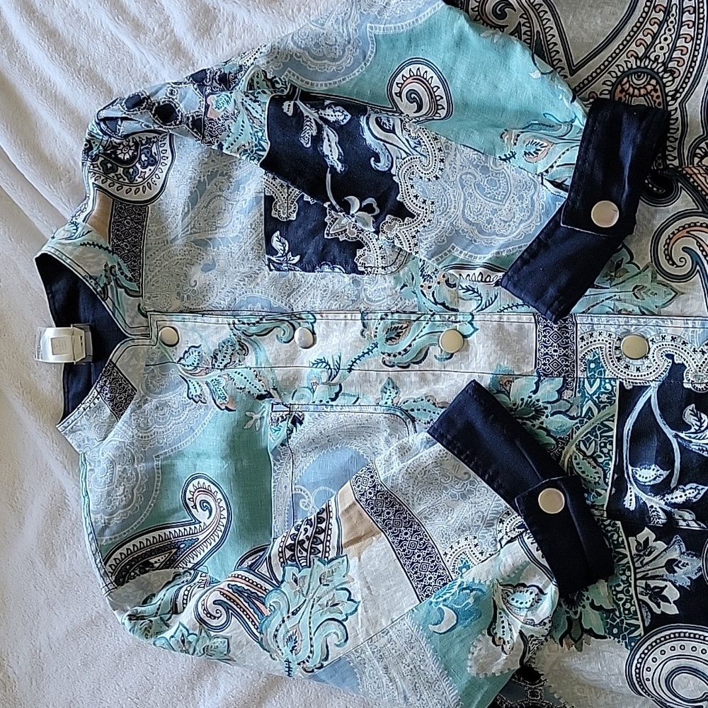 Chicos Fully Lined (Reversible?) Jacket. Multi-Pa… - image 1